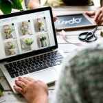 Bloemenwinkel die zich online promoot via sociale media